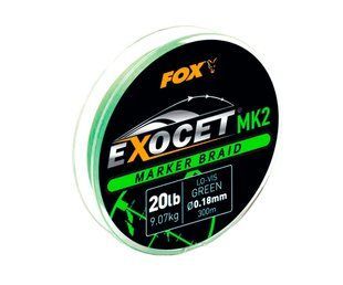 Exocet MK2 marker braid 0.18mm / 20lb X 300m - green - Шнур маркерний зелений, діаметр: (0.18мм), довжина: (300м)