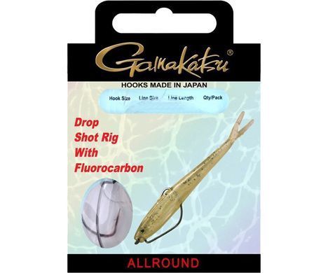 Гачок з повідцем Gamakatsu BKD-Drop Shot Rig W-EWG №1