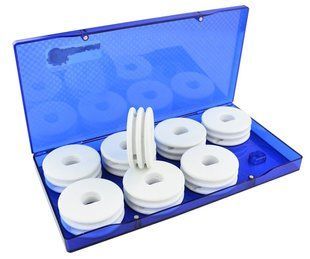 EVA Rig Case, 12x24cm, 8 spools - Поводочниця з 8-ма подвійними мотовилами з ЕВА матеріала для Фідерних повідців, розміри: (12см x 24см)