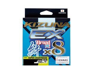 Шнур OWNER NEW KIZUNA EX 56132 Broad PEx8 #0,15мм 8,2кг 150м chartreuse