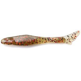 Силікон FishUP Tiny 1.5" (12шт), #045 - Green Pumpkin/Red & Black