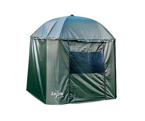 CZ Square Umbrella Shelter, 210x160x180cm - Парасоля рибальська з відстібним тентом та регулюванням нахилу, у комплекті з кілочками, діаметр: (210см), вага: (3,6кг)