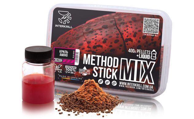 Пелетс Interkrill "METHOD/STICK MIX" Криль-Аміно, 400г