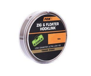 Поводковий матеріал FOX Zig and Floater Hooklink Trans Khaki 12lb 0.28мм