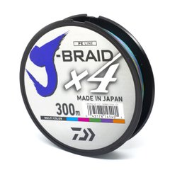 Шнур Daiwa J-Braid X4E 0.13mm 300m Multi Color (12745-113)