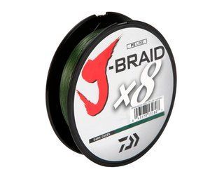Шнур Daiwa J-Braid x8 Dark Green 150м 0.22мм