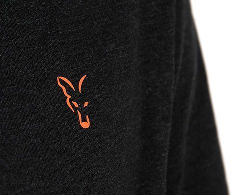 Fox Collection T - B/O - XL - Футболка чорна з оранжевим логотипом, розмір: (XL)