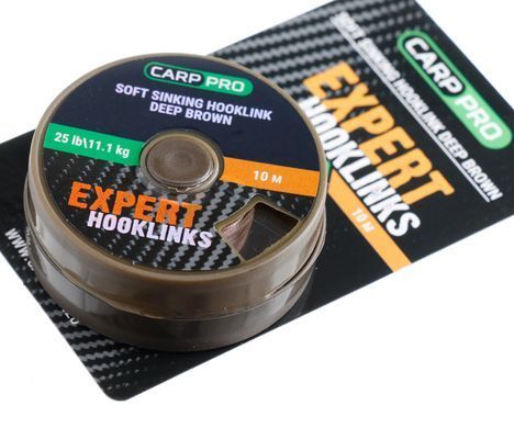 М'який поводковий матеріал без оплітки Carp Pro 25 lb 10 м коричневий