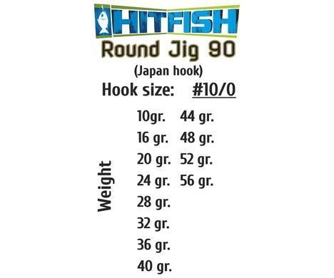 Джиг-голівка HitFish Round Jig 90 #10/0 18г