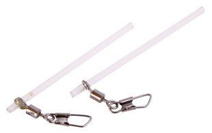 Fine Feeder Anti-Tangle Sleeve, 5cm, 2pcs - Прозора трубочка протизакручувач(5см) з карабіном для классичного фідера, комплект: (2шт)