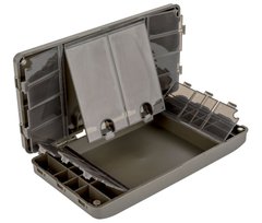 Tackle Safe Box, 24x12x3,5 cm - Двостороння пластикова багатосекційна коробка для коропового росхідника та дрібного інструменту, з прозорими кришками-клапанами, розміри: (24см x 12см x 3,5см)