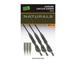 Готове осанщення Fox Naturals Leadcore PG Lead Clip Leaders 50lb 3шт