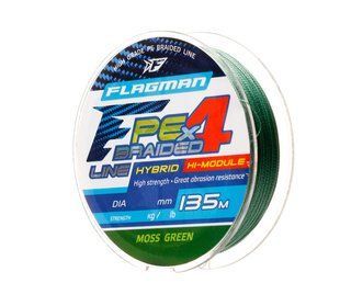 Шнур Flagman PE Hybrid F4 MossGreen 135м 0.26мм