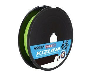 Шнур OWNER KIZUNA 56117 Broad PEx8 #0,17мм 9,2кг 135м chartreuse