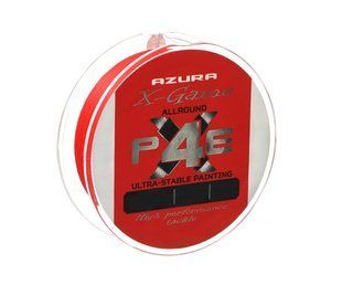 Шнур Azura X-Game PE X-4 #0.3 - 0.094мм 6lb-2.7kg color-Fiery Red 150m