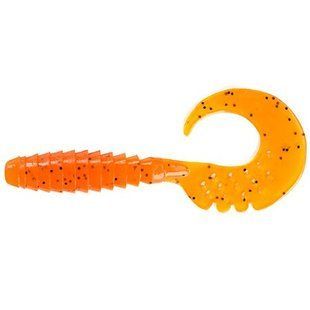 Силікон FishUp Fancy Grub 2.5" (10pcs.), #049 - Orange Pumpkin/Black