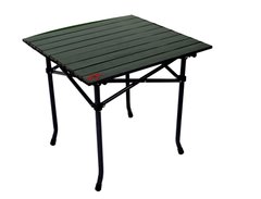 Roll-top bivvy table, 53x51x49cm - Металічний компактний туристичний складний стіл з сегментованою складною столешнею, в комплекті з валізою для транспортування, розміри: (53см х 51см х 49см), вага: (2,9кг)