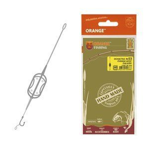 Оснащення коропове ORANGE #53 Roomy Flat Method Leadcore, для бойлу, 50г, в уп. 1 шт