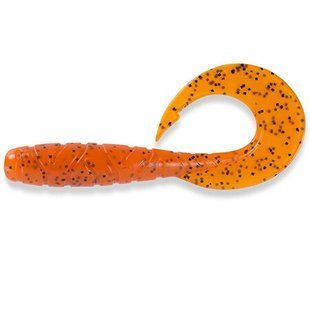 Силікон FishUp Mighty Grub 4.5" (4шт), #049 - Orange Pumpkin/Black
