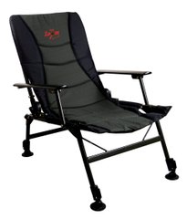 Carp Zoom Comfort №2 Armchair - Компактне легке крісло з підлокітниками та регулюванням нахилу спинки, ніжки регулюються по висоті, розміри: (50см х 50см х 35/88см), вага: (5,7кг)