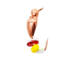 Мормишка вольфрамовая Flagman Німфа с вушком бисером 3.0мм мідь
