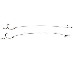 CARP PRO Готовий повідок 15см Sinking Braid 25 lb x8 PTFE Curved Shank №4 (2шт)