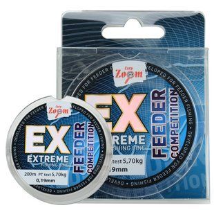 Extreme fishing line (black), 0,28mm, 9,20kg, 200m - Жилка фідерна з малою розтяжністю, чорна, діаметр: (0,28мм/9,2кг), довжина: (200м)