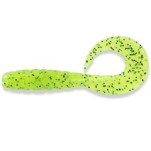 Силікон FishUp Mighty Grub 4.5" (4шт), #055 - Chartreuse/Black