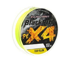 Шнур Flagman Blackfire PE X-4 150m 0.14mm Fluo Yellow