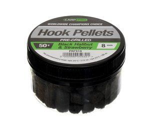 Насадочний пелетс Carp Pro Hook Pellets Pre-Drilled Black Halibut&Strawberry 8мм