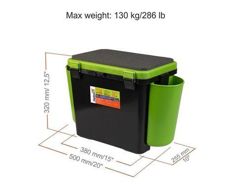 Ящик зимовий Helios Fish Box 19л Green