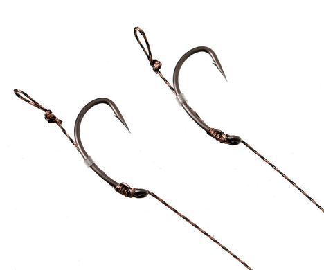 CARP PRO Готовий повідок 15см Sinking Braid 25 lb x8 PTFE Curved Shank №8 (2шт)