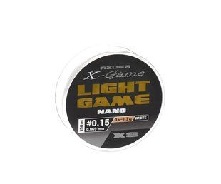 Шнур Azura X-Game Light Game Nano PE X-8 150m #0.15 - 0,069mm 1,3kg - 3lb White