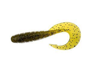 Силікон FishUp Mighty Grub 4.5" (4pcs.), #074 - Green Pumpkin Seed