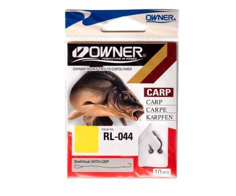 Гачки з повідцем "OWNER" RL-044 №06 0,20мм 70см с петлей Carp 10шт.