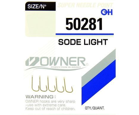 Гачки "OWNER" 50281-12 Sode Light №12 &Oslash;0,30мм 14шт. Brown лопатка