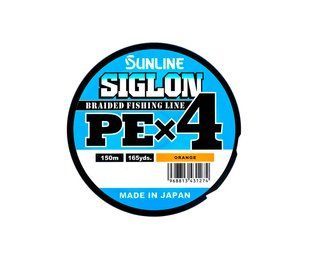 Шнур Sunline Siglon PE н4 150m (помаранч.) #1.0/0.171mm 16lb/7.7kg