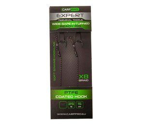Готовий повідець Carp Pro Wide Gape In-Turned Ready Rig 15см Sinking Braid 25 lb x8 PTFE №8