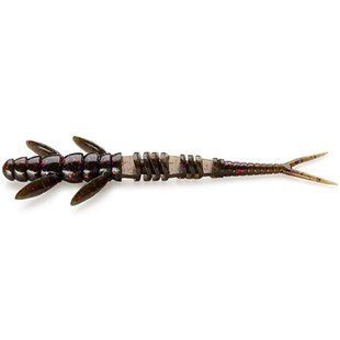 Flit 2" (9шт), #050 - Green Pumpkin Brown/Red & Purple