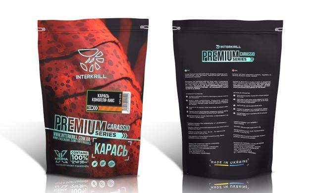 Принада INTERKRILL PREMIUM SERIES Карась-Конопля-Аніс 1кг