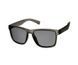 Match competition floating glasses grey frame and lense -middle grey