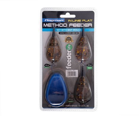 Hабiр годiвниць Flat feeder MEDIUM 40gr+50gr+60gr +Mould