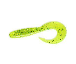 Силікон FishUp Mighty Grub 3.5" (7шт), #026 - Flo Chartreuse/Green