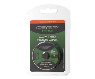Поводковий матеріал в оболочке Carp Pro Weedy Greencoated 25 lb 7 м