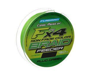 Шнур FLAGMAN CAST MASTER Feeder Braid X4 Fluo Green 0,16mm 150m