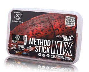 Пелетс INTERKRILL "METHOD/STICK MIX", 400г + (Ліквід Криль-Монстр Краб, 50г)