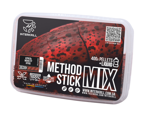 Пелетс Interkrill "METHOD/STICK MIX" Криль-Монстр Краб, 400г