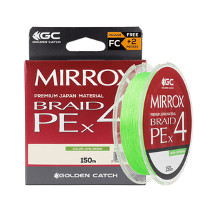 Шнур GC Mirrox PE X4 150м Lime Green #0.6 NEW 2023